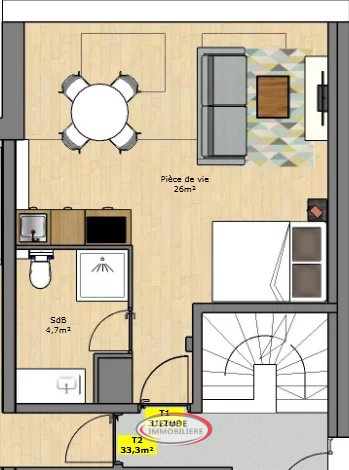 Vente Appartement 31m² 1 Pièce à Sautron (44880) - L'Etude Immobilière